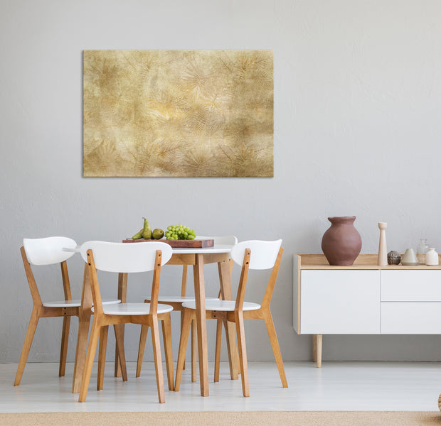 Abstract Canvas Wall Art - Vintage Leaves