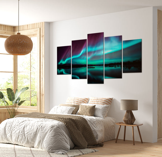 Stretched Canvas Landscape Art - Night Light 40"Wx20"H