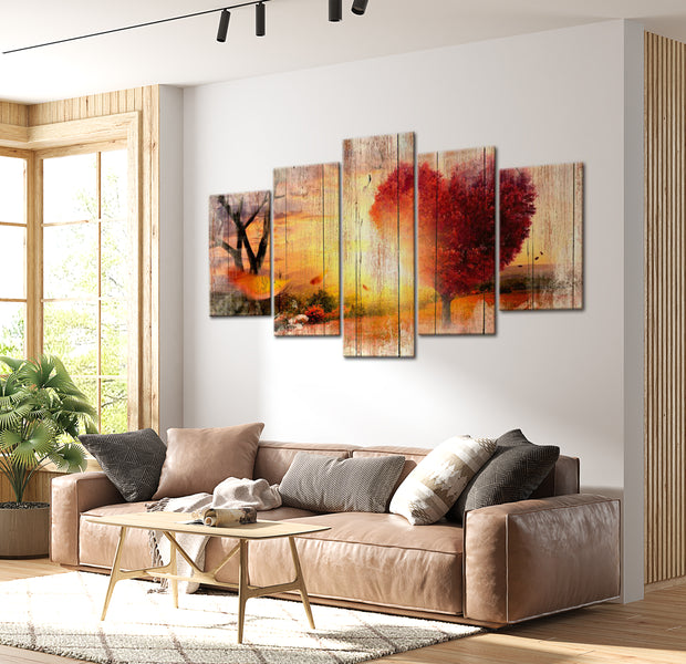 Stretched Canvas Landscape Art - Autumnal Love 40"Wx20"H
