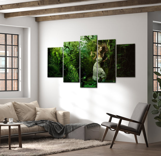 Stretched Canvas Landscape Art - Lost In Greenery 40"Wx20"H