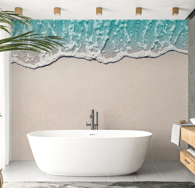 Surface Texture Wallpaper Wall Mural - Sapphire Wave 39"Wx27"H / Standard