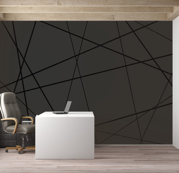 Abstract Wallpaper Wall Mural - Dark Intersection 39"Wx27"H