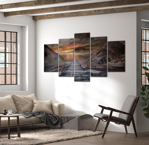 Stretched Canvas Landscape Art - Deserted Land 40"Wx20"H