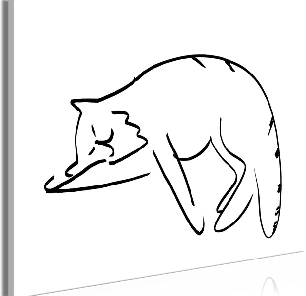 Animal Canvas Wall Art - Sleepy Cat