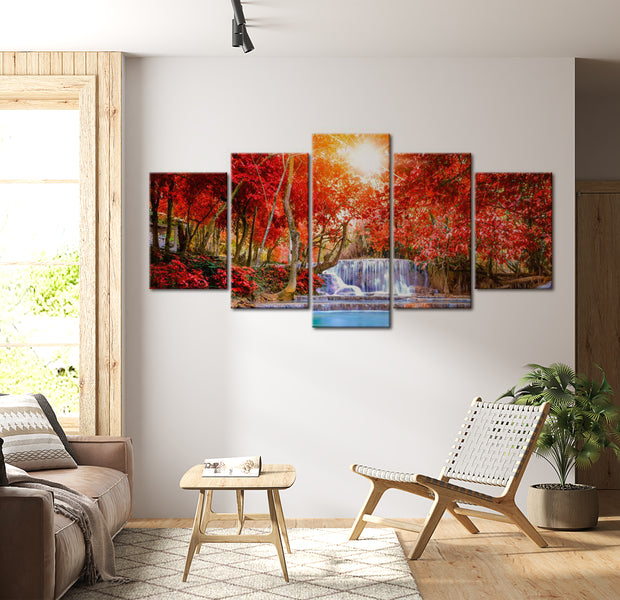 Stretched Canvas Landscape Art - Waterfall Of Sighs 40"Wx20"H