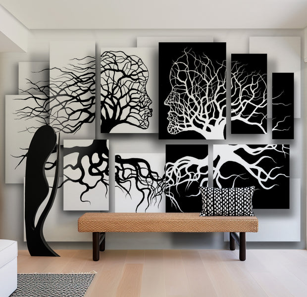 Abstract Wallpaper Wall Mural - Kiss 39"Wx27"H