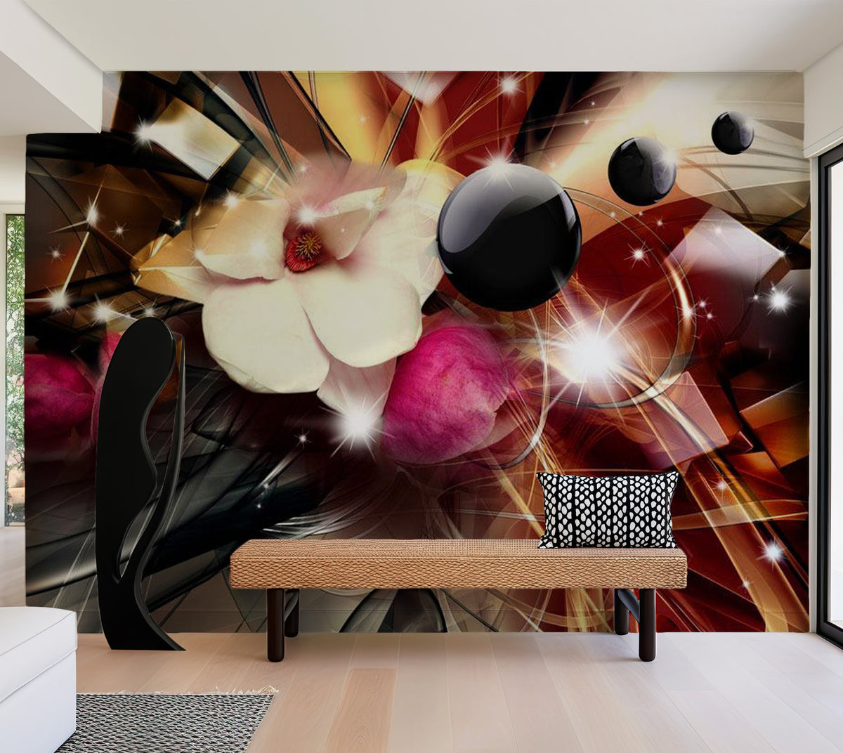 Abstract Wallpaper Wall Mural - Abstraction Of Colors – Tiptophomedecor