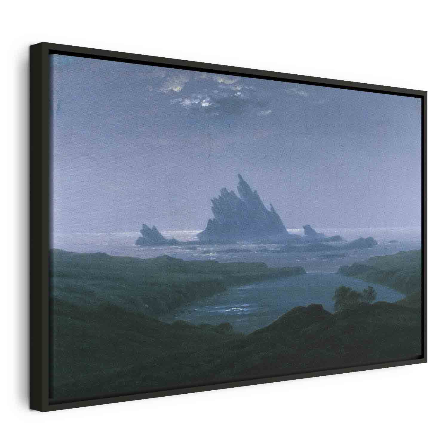 Floating Framed Canvas Art - Cliff Reef on the Beach - Caspar David Friedrich