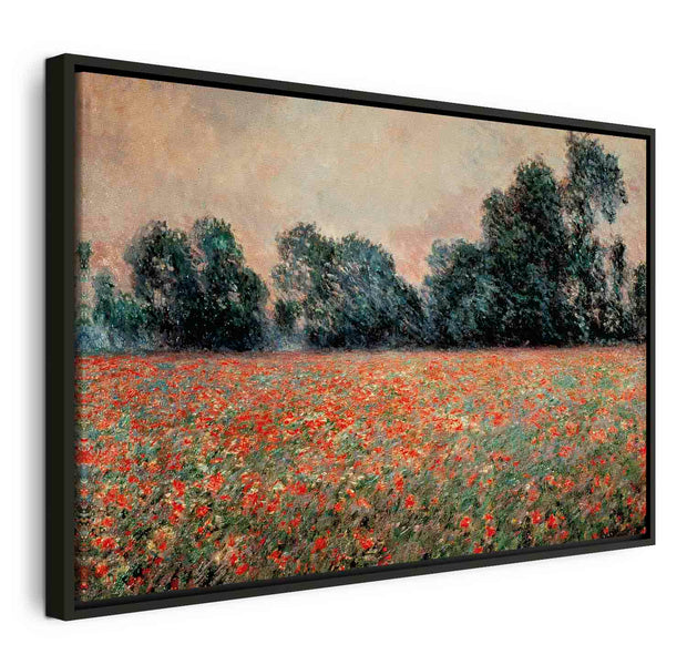 Floating Framed Canvas Art - Poppies at Giverny - Claude Monet