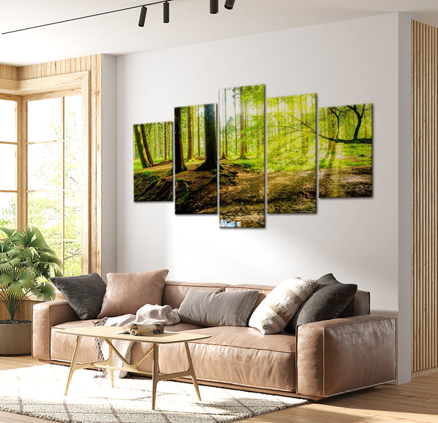 Stretched Canvas Landscape Art - Poetry Of A Forest 40"Wx20"H