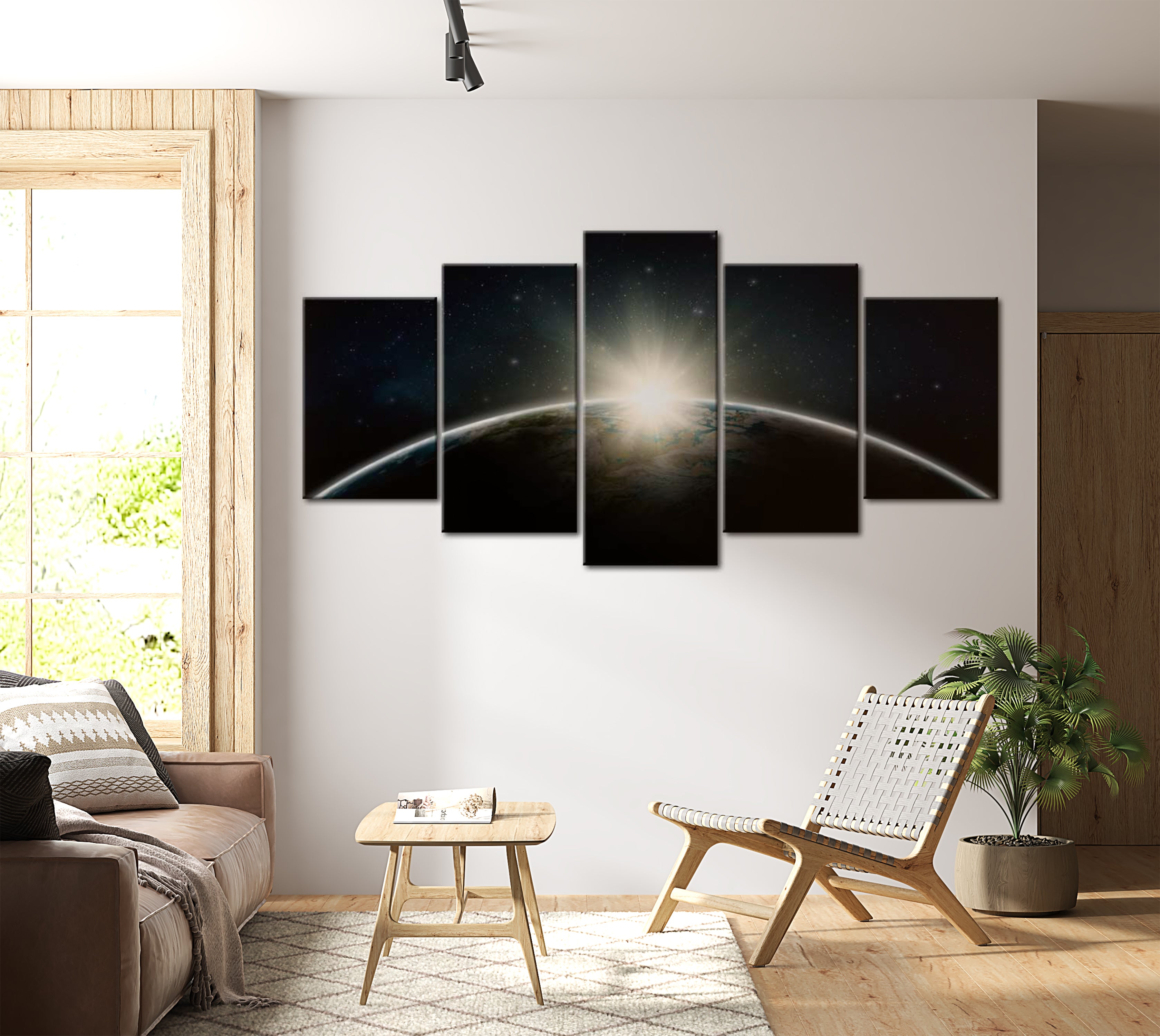 Stretched Canvas Landscape Art - Blue Planet - Earth 40"Wx20"H