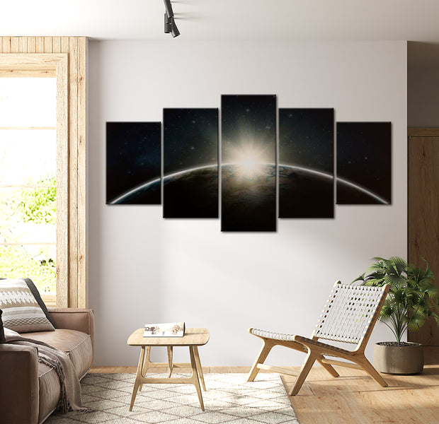 Stretched Canvas Landscape Art - Blue Planet - Earth 40"Wx20"H