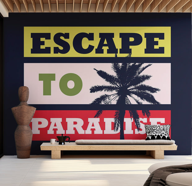 Peel & Stick Tropical Wall Mural - Escape To Paradise