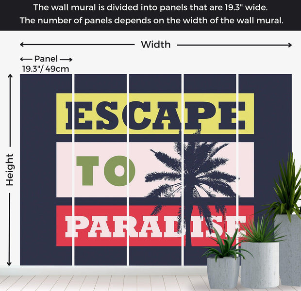 Peel & Stick Tropical Wall Mural - Escape To Paradise