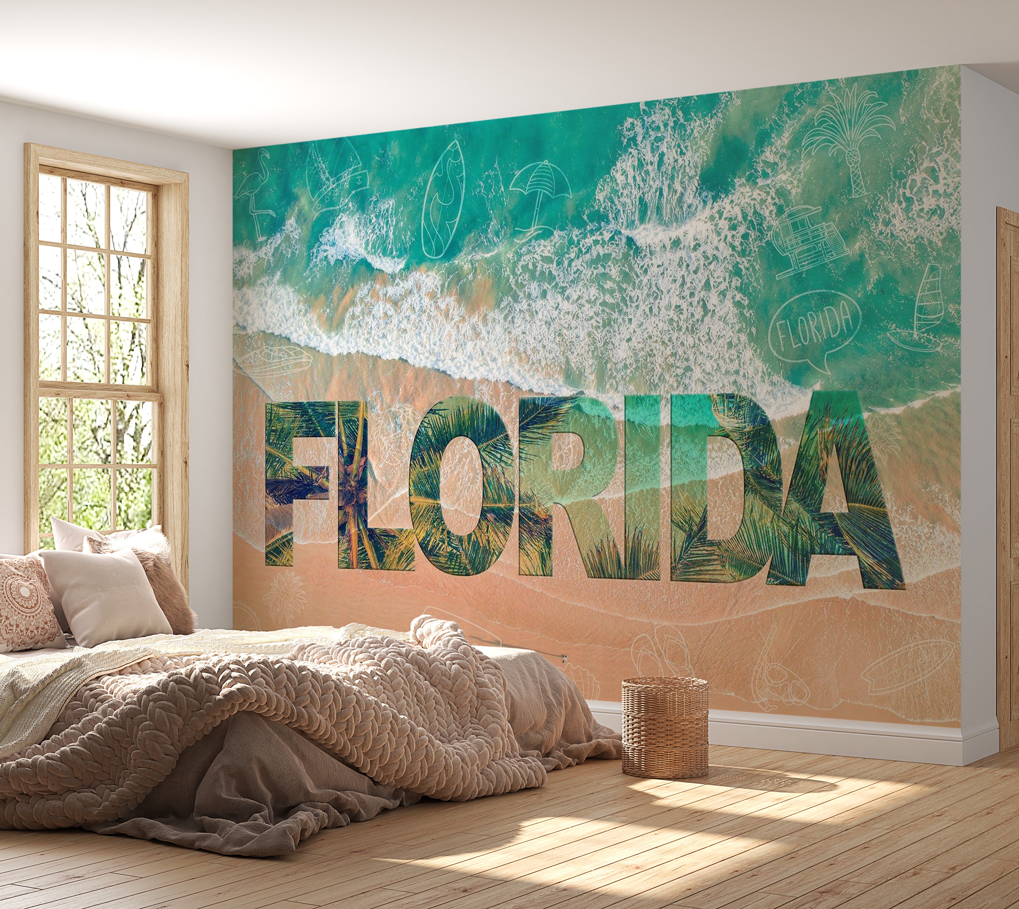 Peel & Stick Tropical Wall Mural - Florida Beach