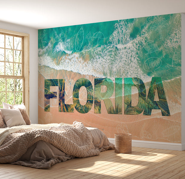 Peel & Stick Tropical Wall Mural - Florida Beach