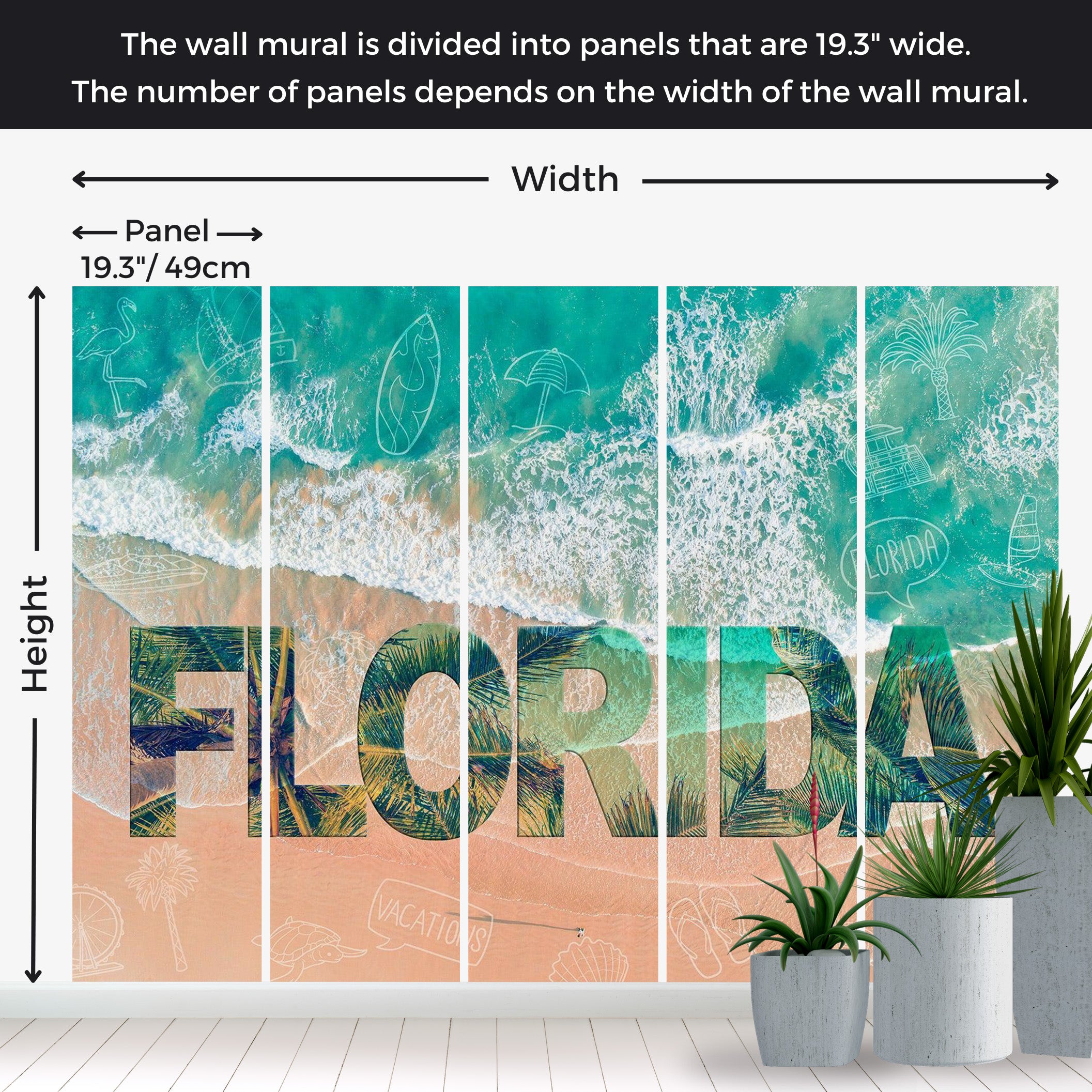 Peel & Stick Tropical Wall Mural - Florida Beach