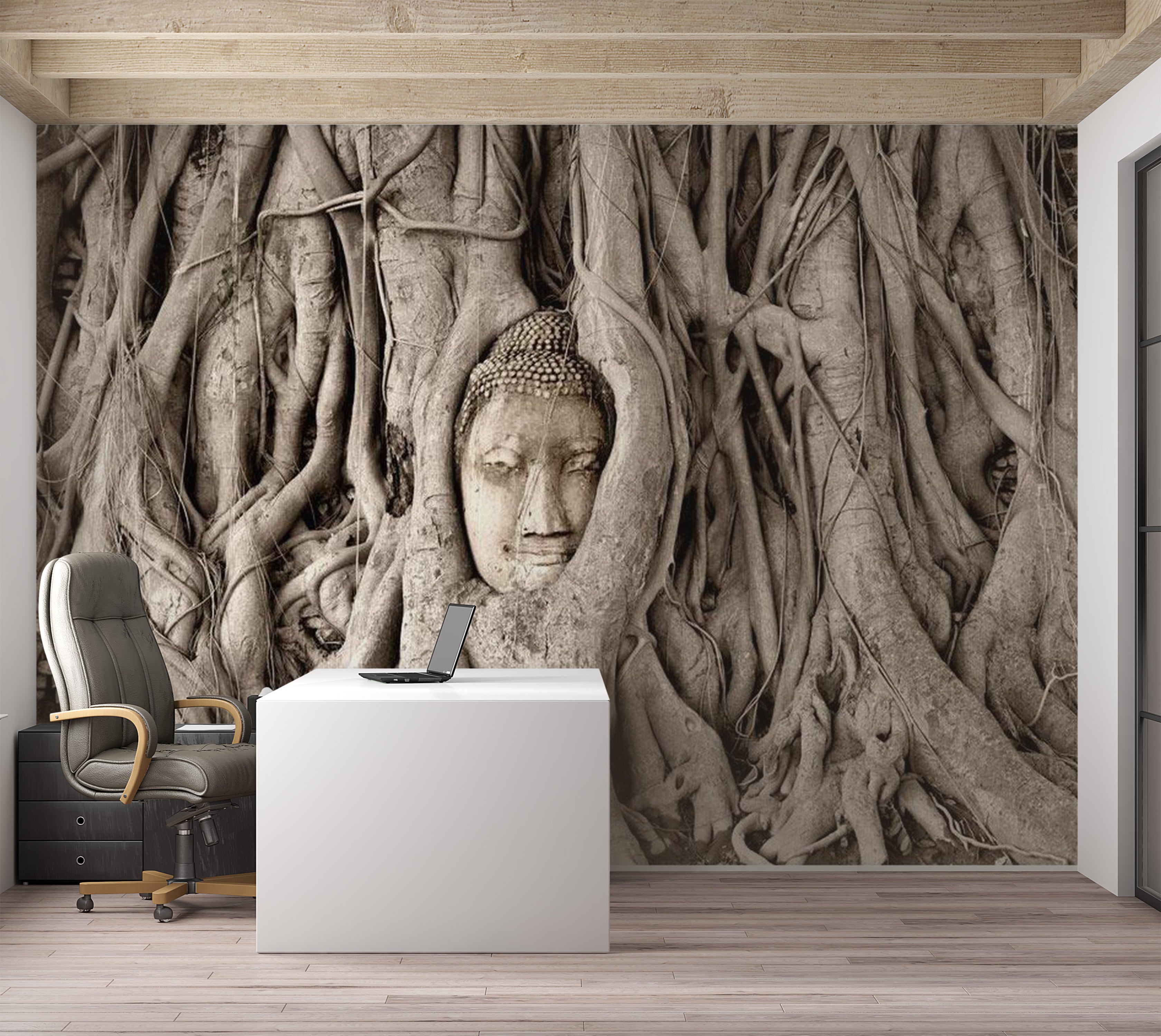 Zen Wallpaper Wall Mural - Buddha's Tree 39"Wx27"H