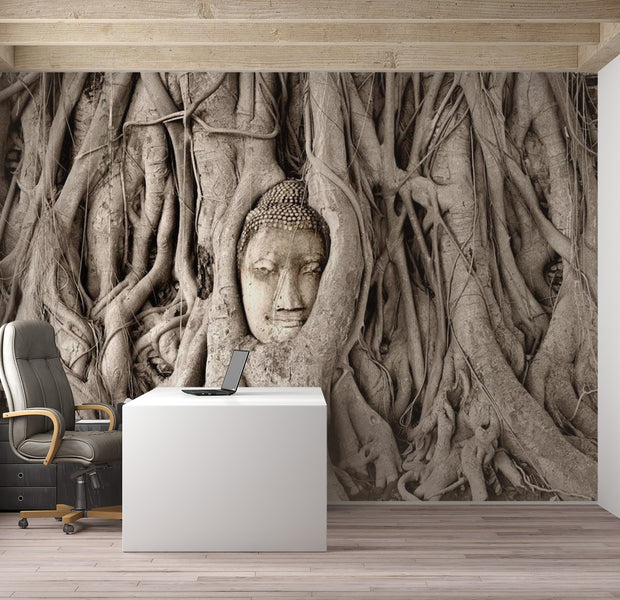 Zen Wallpaper Wall Mural - Buddha's Tree 39"Wx27"H