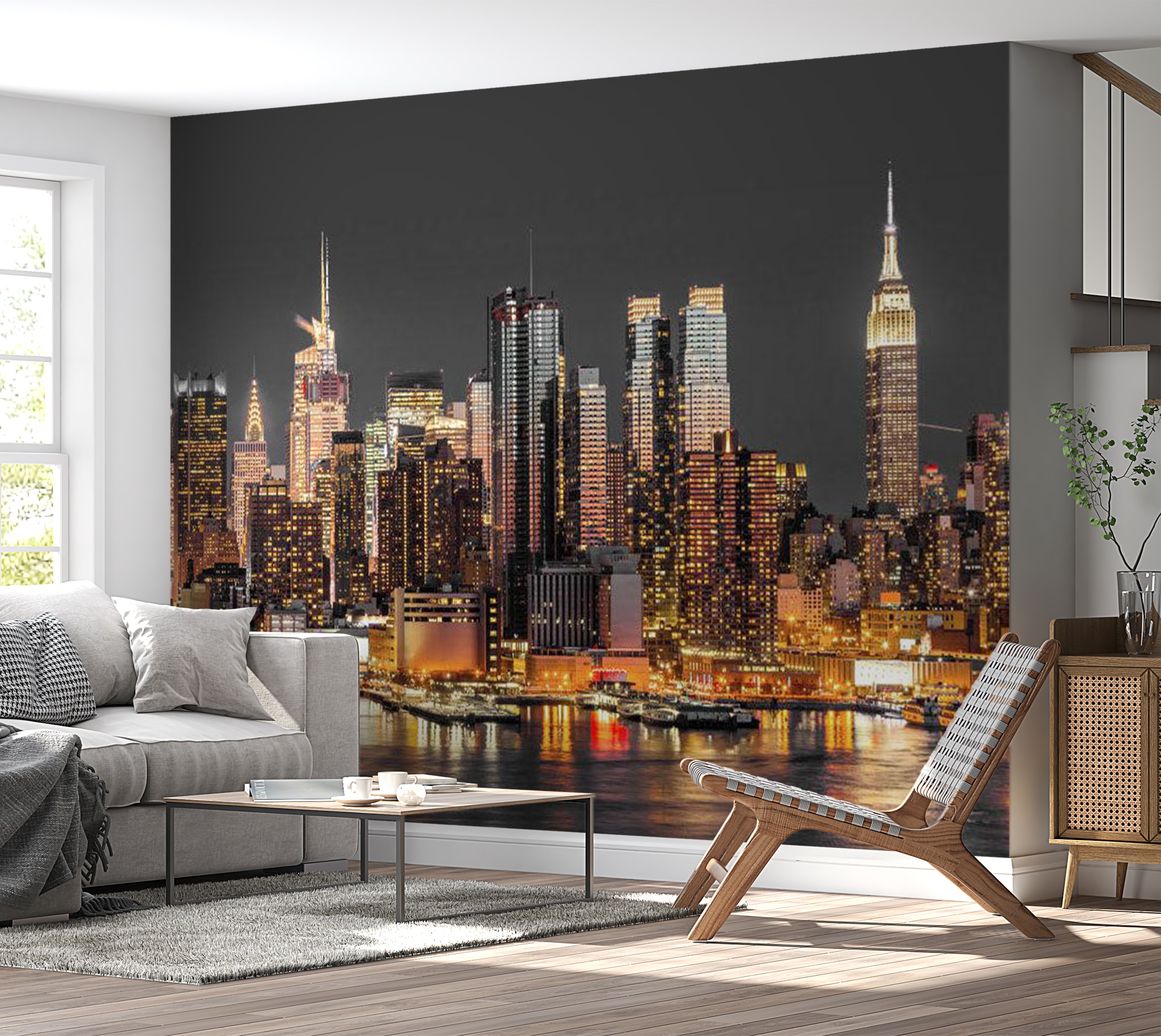 Peel & Stick Wall Mural - NYC Twilight 38"Wx27"H
