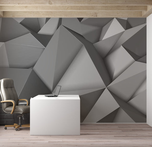 Abstract Wallpaper Wall Mural - Graphite Fantasy 39"Wx27"H