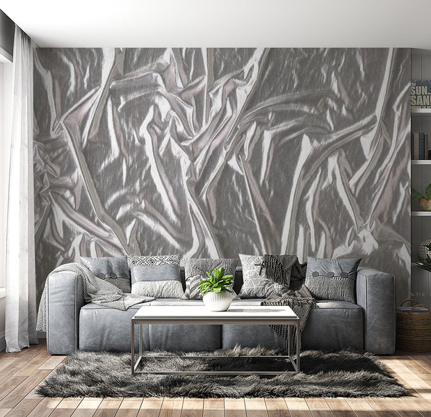 Background & Patterns Wallpaper Wall Mural - Noble Silver 39"Wx27"H