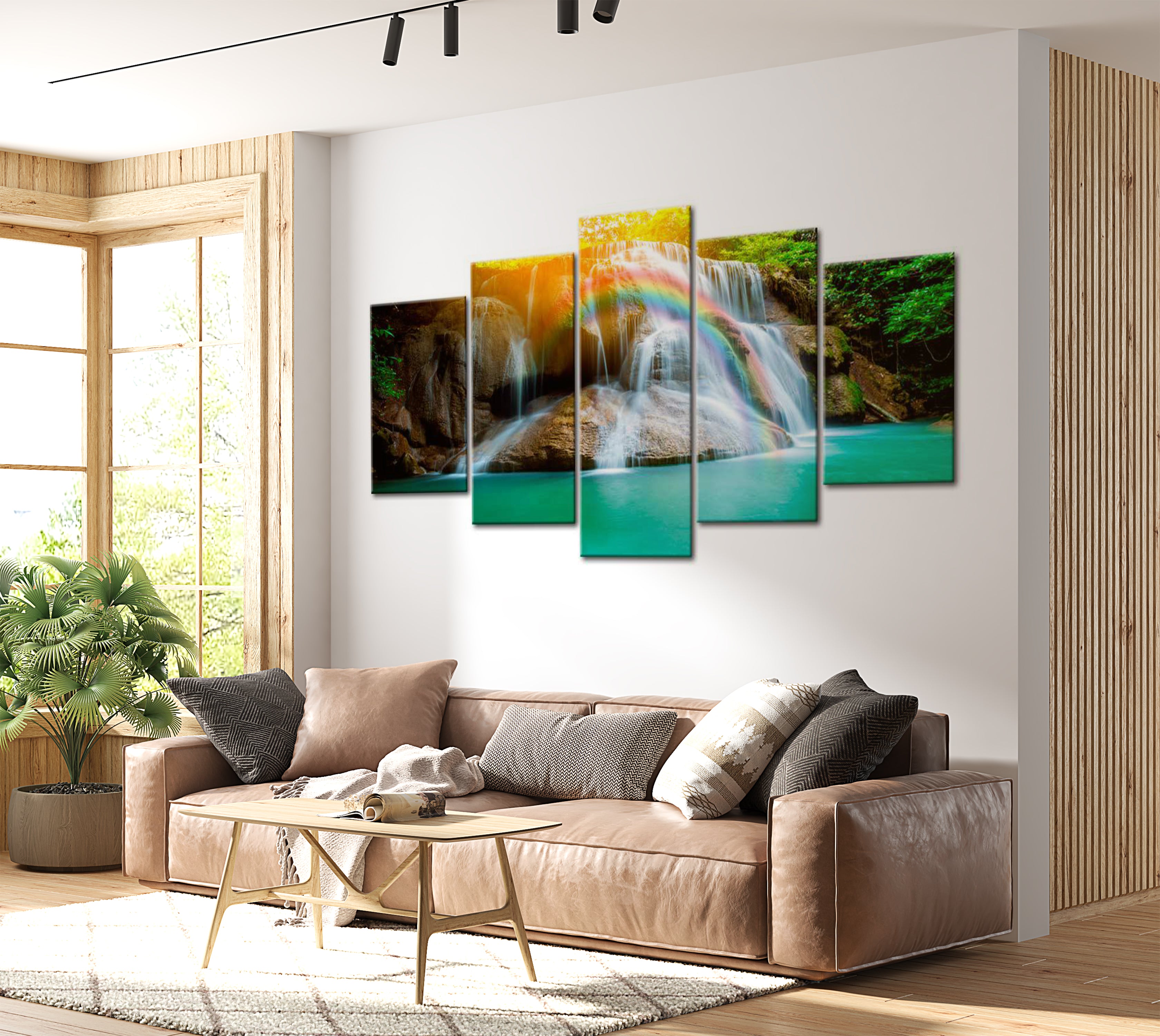 Stretched Canvas Landscape Art - The Beautiful Land 40"Wx20"H