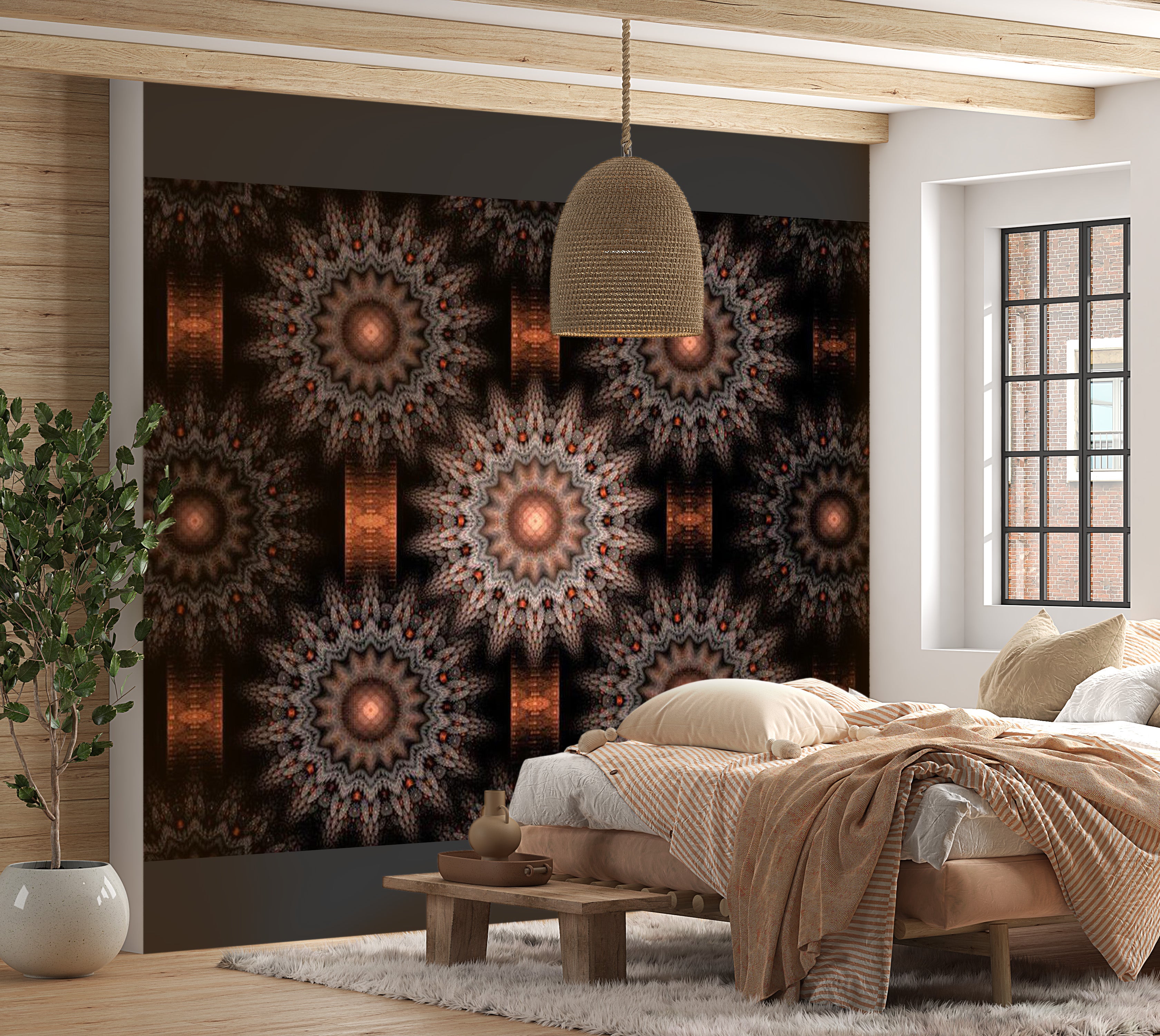 Abstract Wallpaper Wall Mural - Fractal - Fantasy 118"Wx90"H