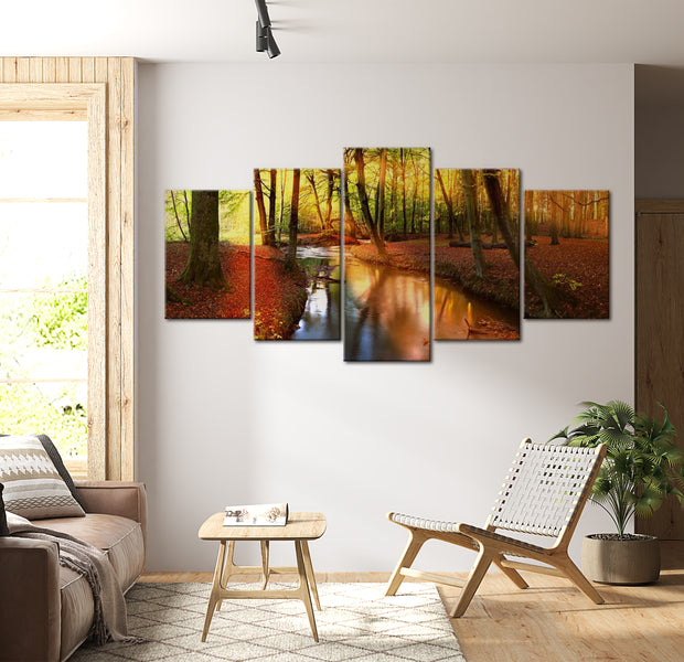 Stretched Canvas Landscape Art - Silent Forest 40"Wx20"H