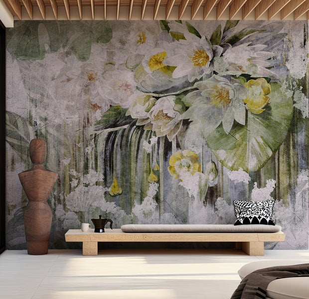 Floral Wallpaper Wall Mural - Wild Moment 39"Wx27"H / Standard