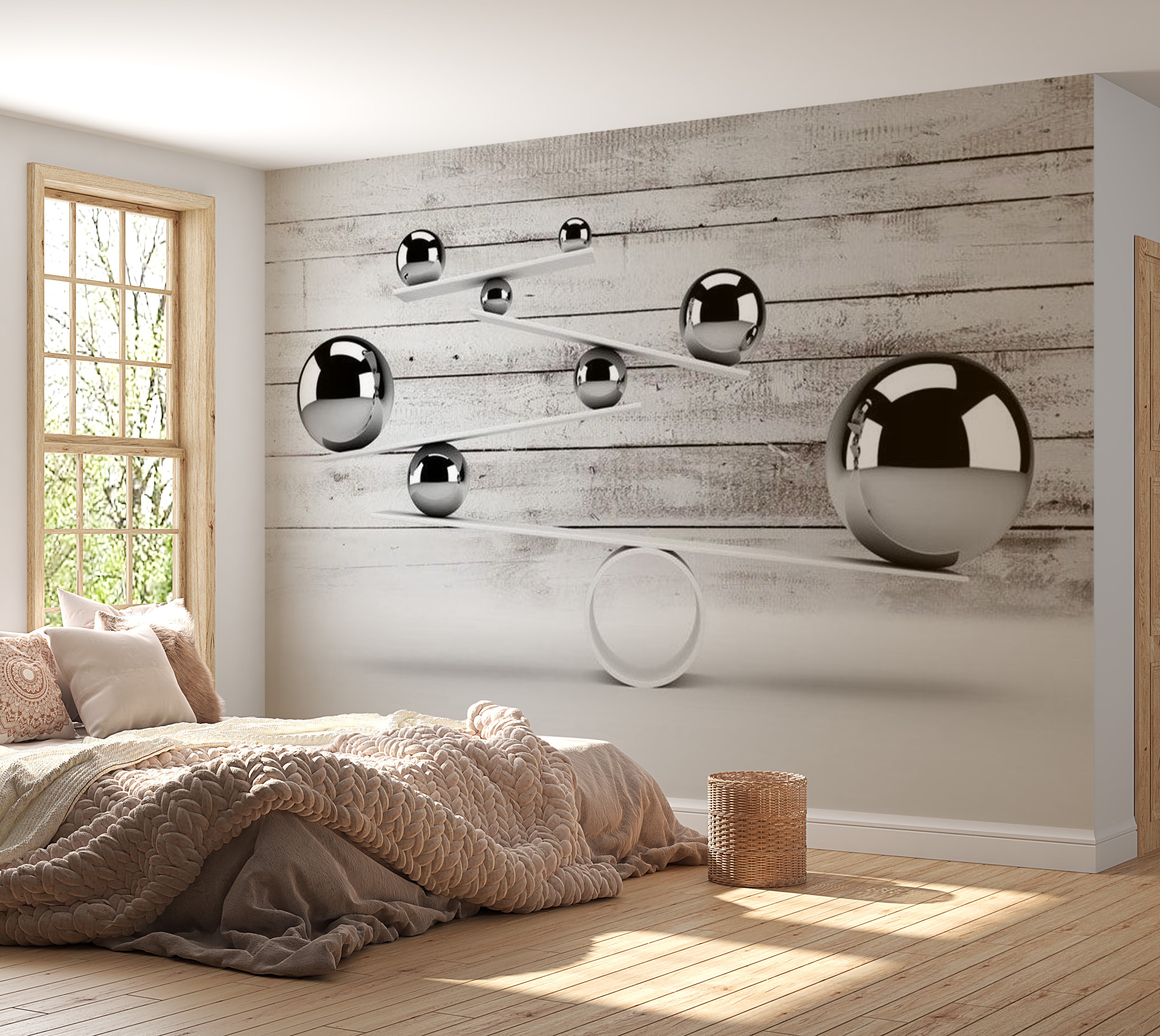 Peel & Stick 3D Illusion Wall Mural - Balance 38"Wx27"H