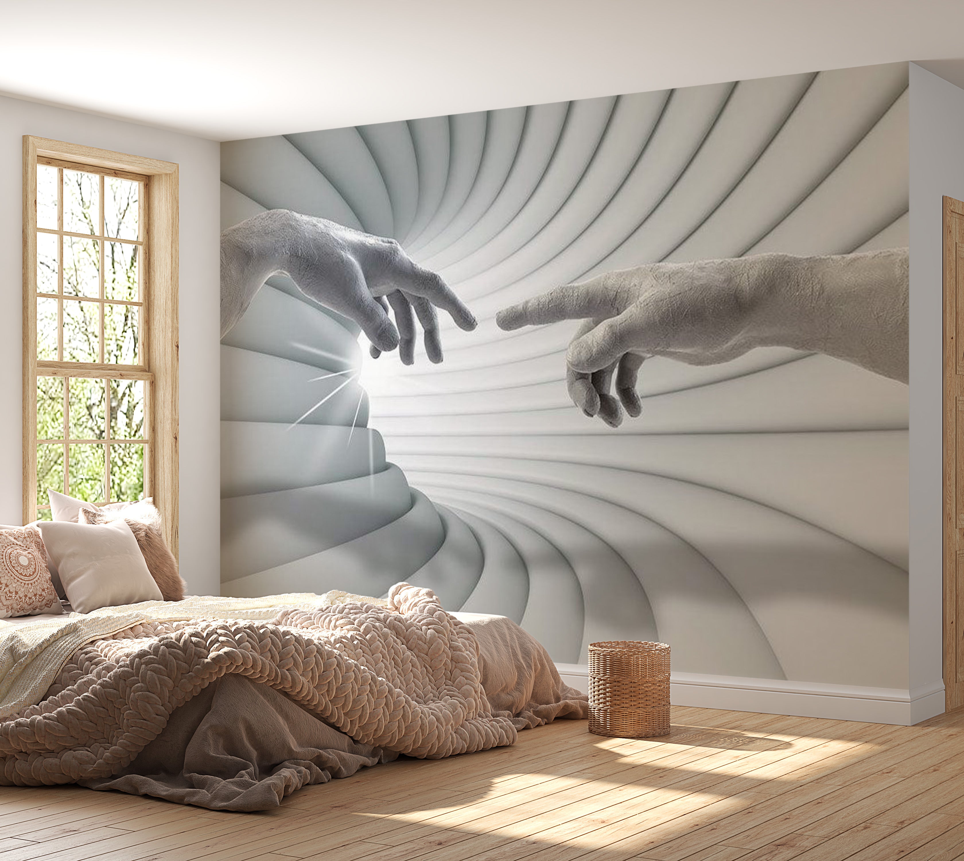 Peel & Stick 3D Illusion Wall Mural - Touch of Light 38"Wx27"H