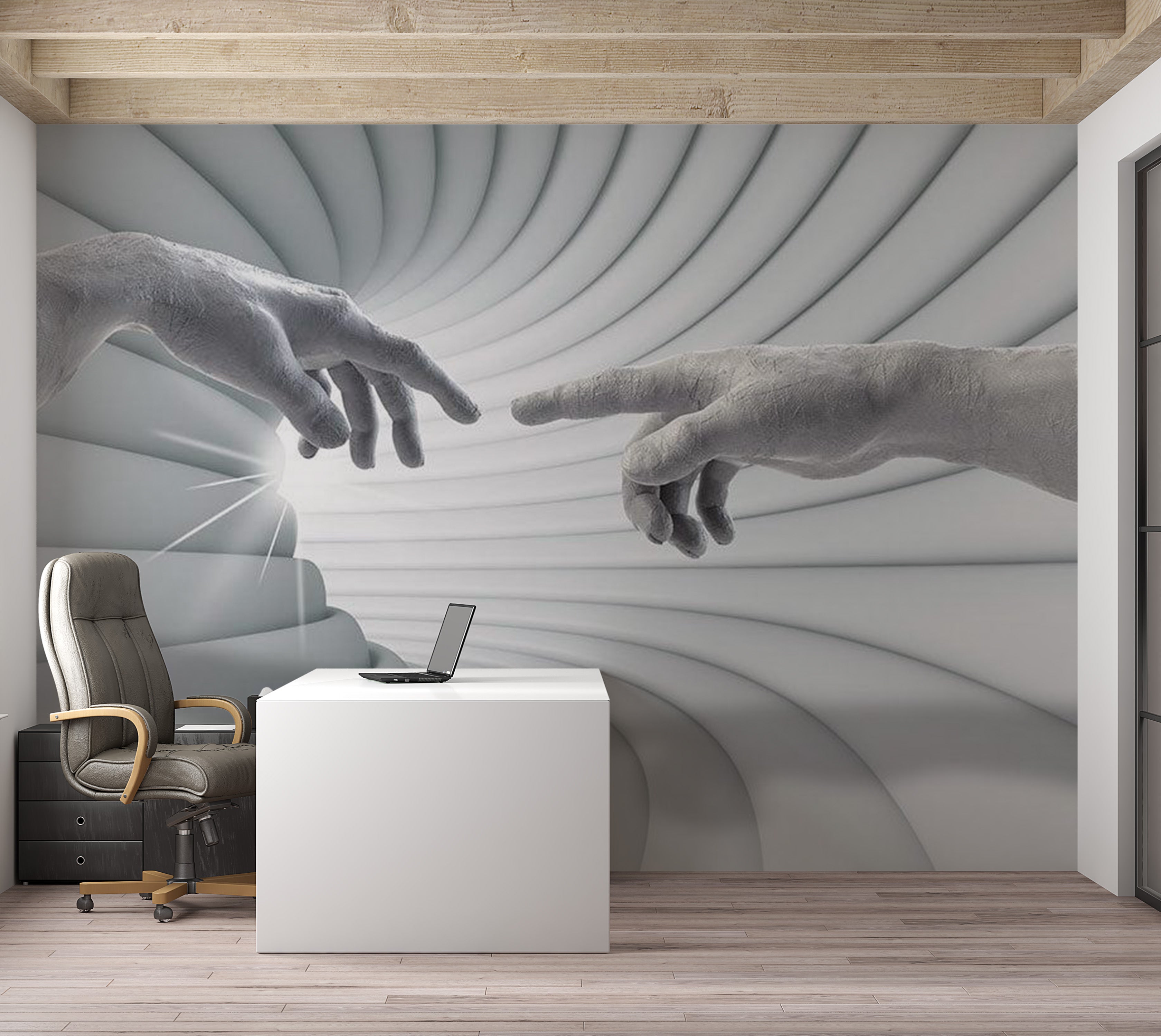 Peel & Stick 3D Illusion Wall Mural - Touch of Light 38"Wx27"H