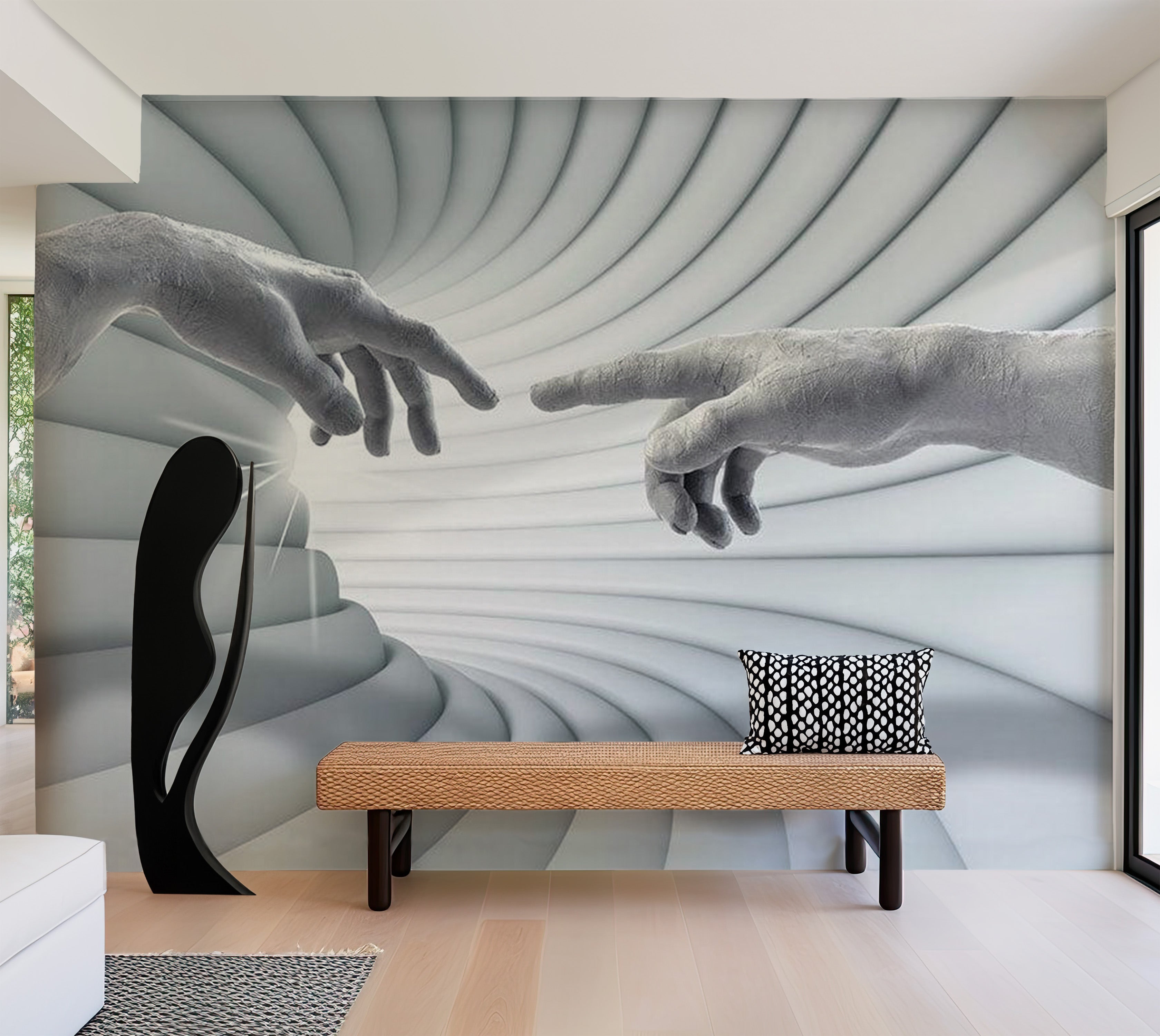 Peel & Stick 3D Illusion Wall Mural - Touch of Light 38"Wx27"H