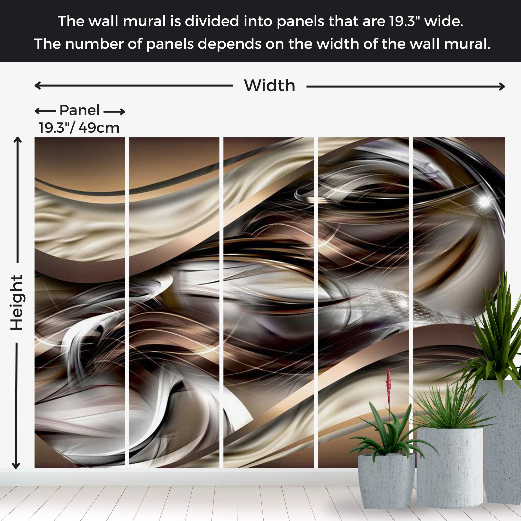 Peel & Stick Abstract Wall Mural - Amber Winds 38"Wx27"H