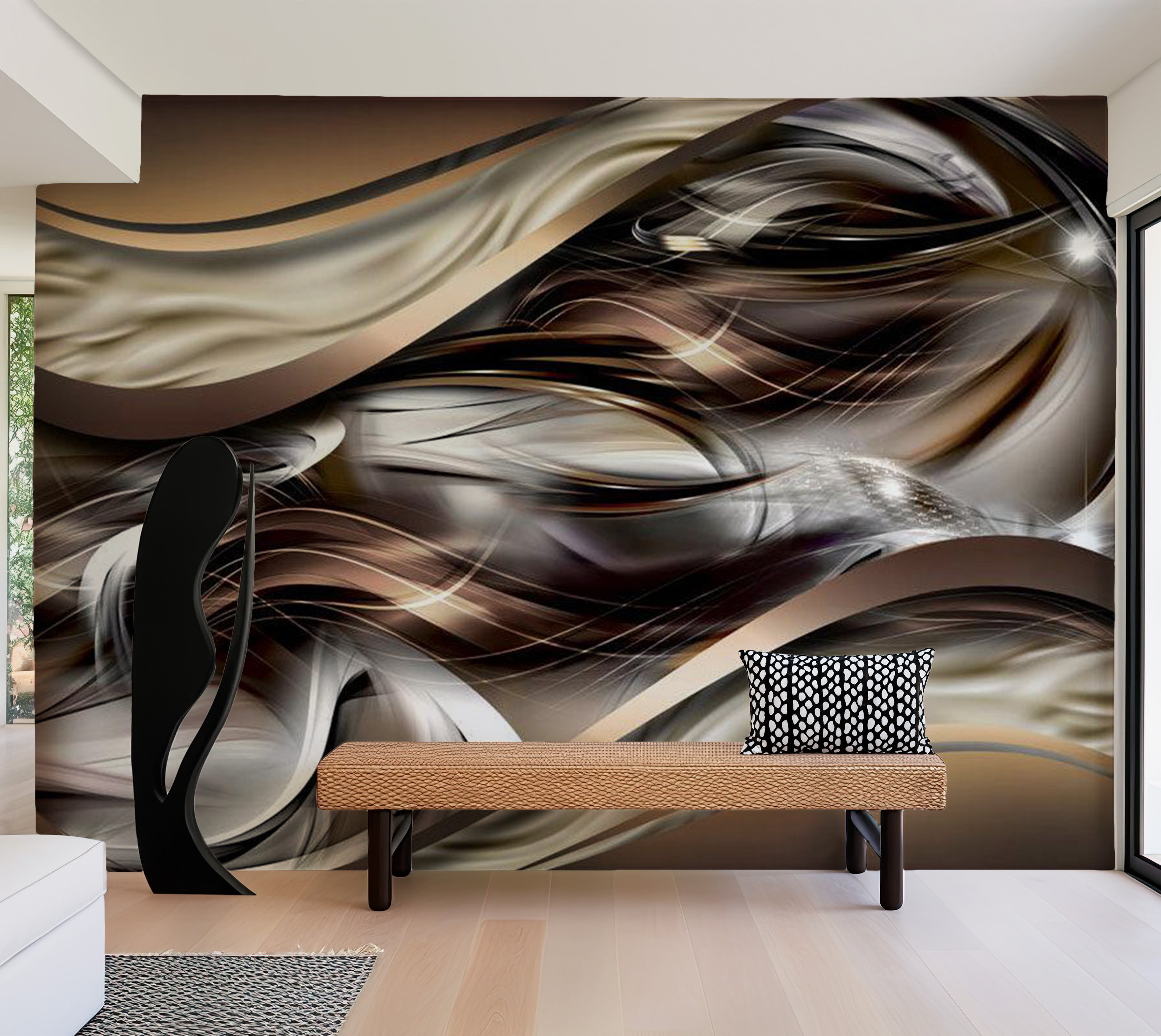 Peel & Stick Abstract Wall Mural - Amber Winds 38"Wx27"H