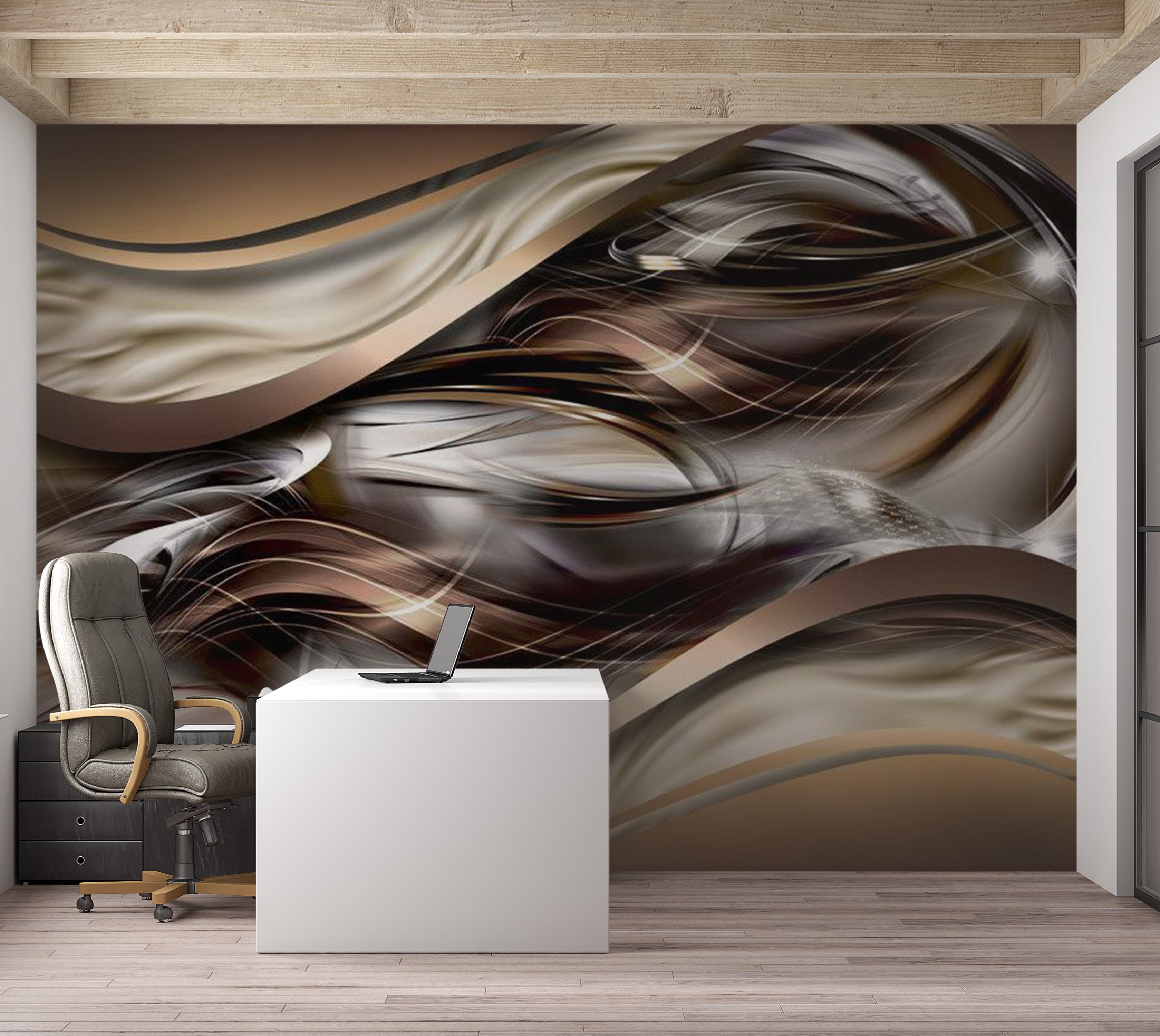 Peel & Stick Abstract Wall Mural - Amber Winds 38"Wx27"H