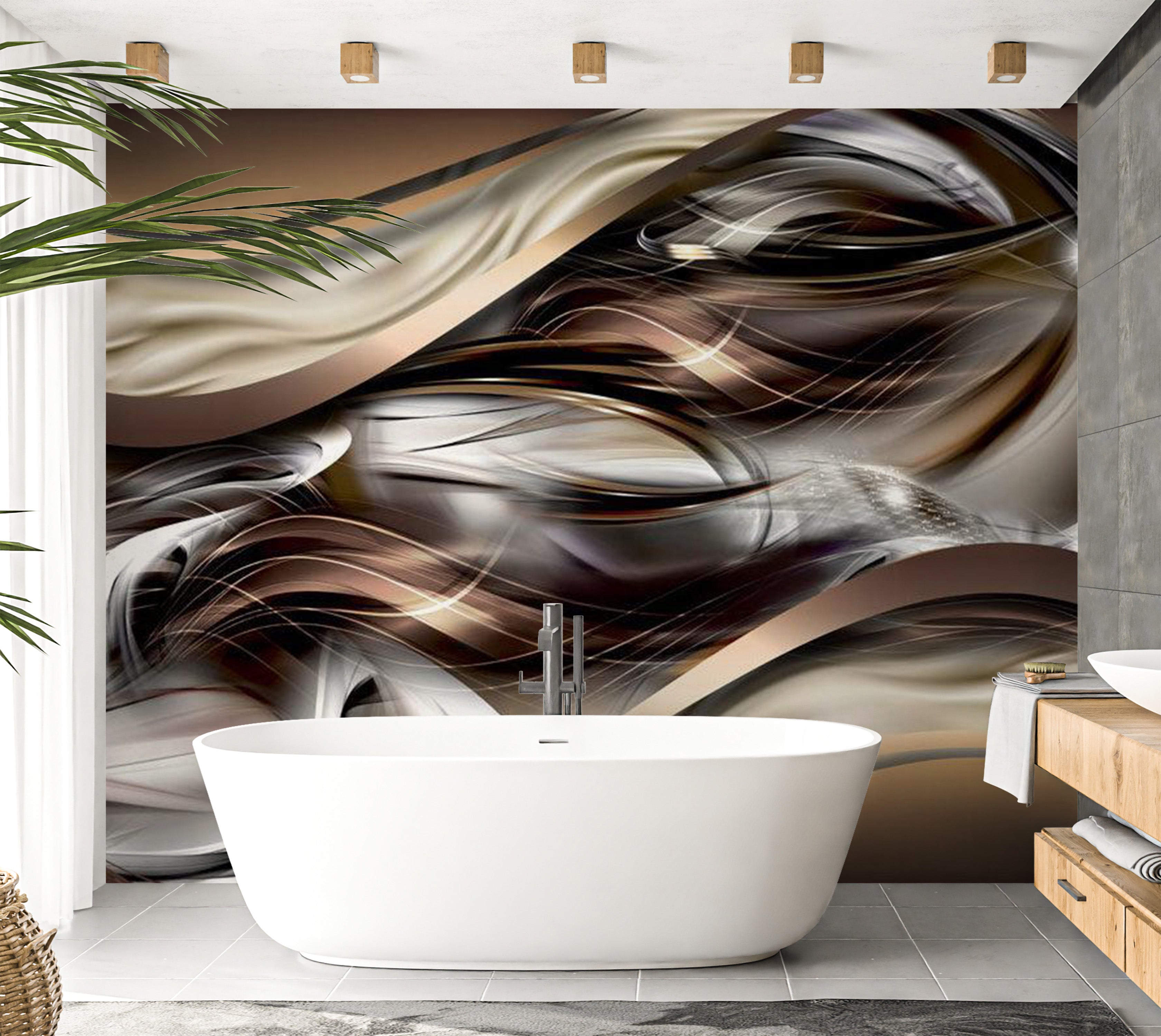 Peel & Stick Abstract Wall Mural - Amber Winds 38"Wx27"H