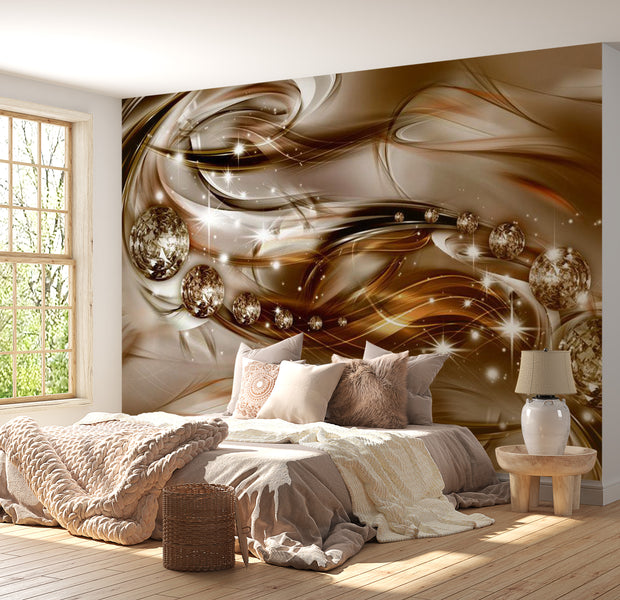 Peel & Stick Abstract Wall Mural - Chocolate Tide 38"Wx27"H