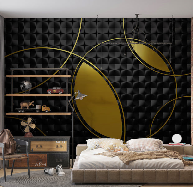 Peel & Stick Abstract Wall Mural - Gilding Zones 38"Wx27"H