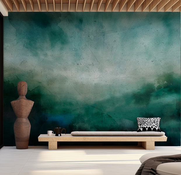 Peel & Stick Abstract Wall Mural - Malachite Landscape 38"Wx27"H