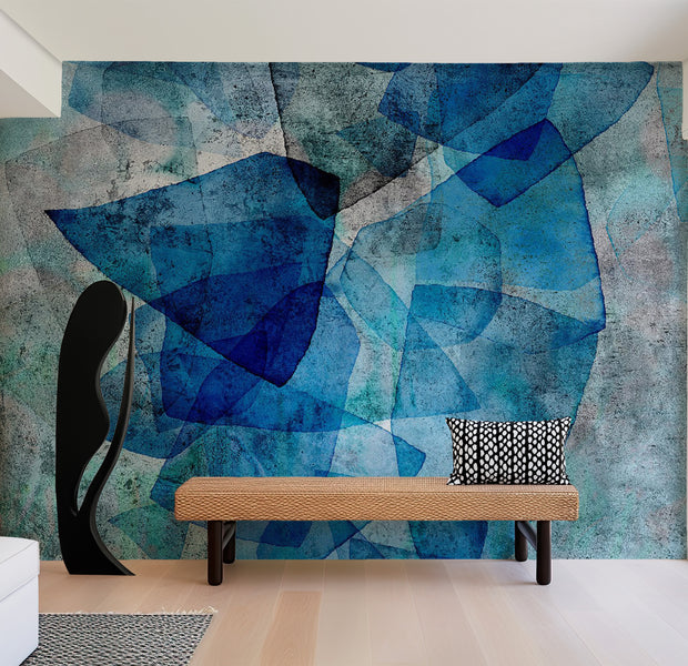 Peel & Stick Abstract Wall Mural - Sapphire Mosaic 38"Wx27"H
