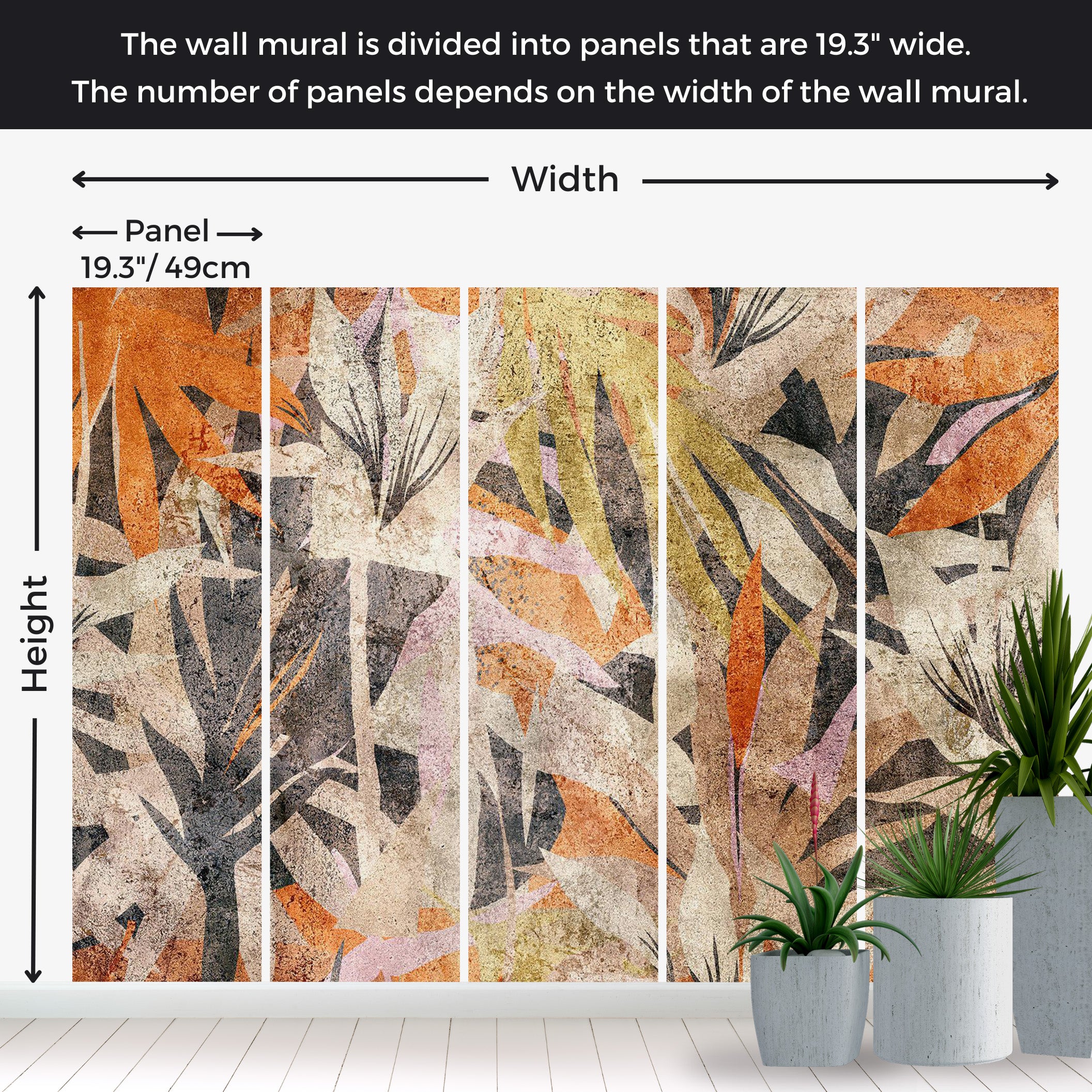 Peel & Stick Abstract Wall Mural - Scattered Colors 38"Wx27"H