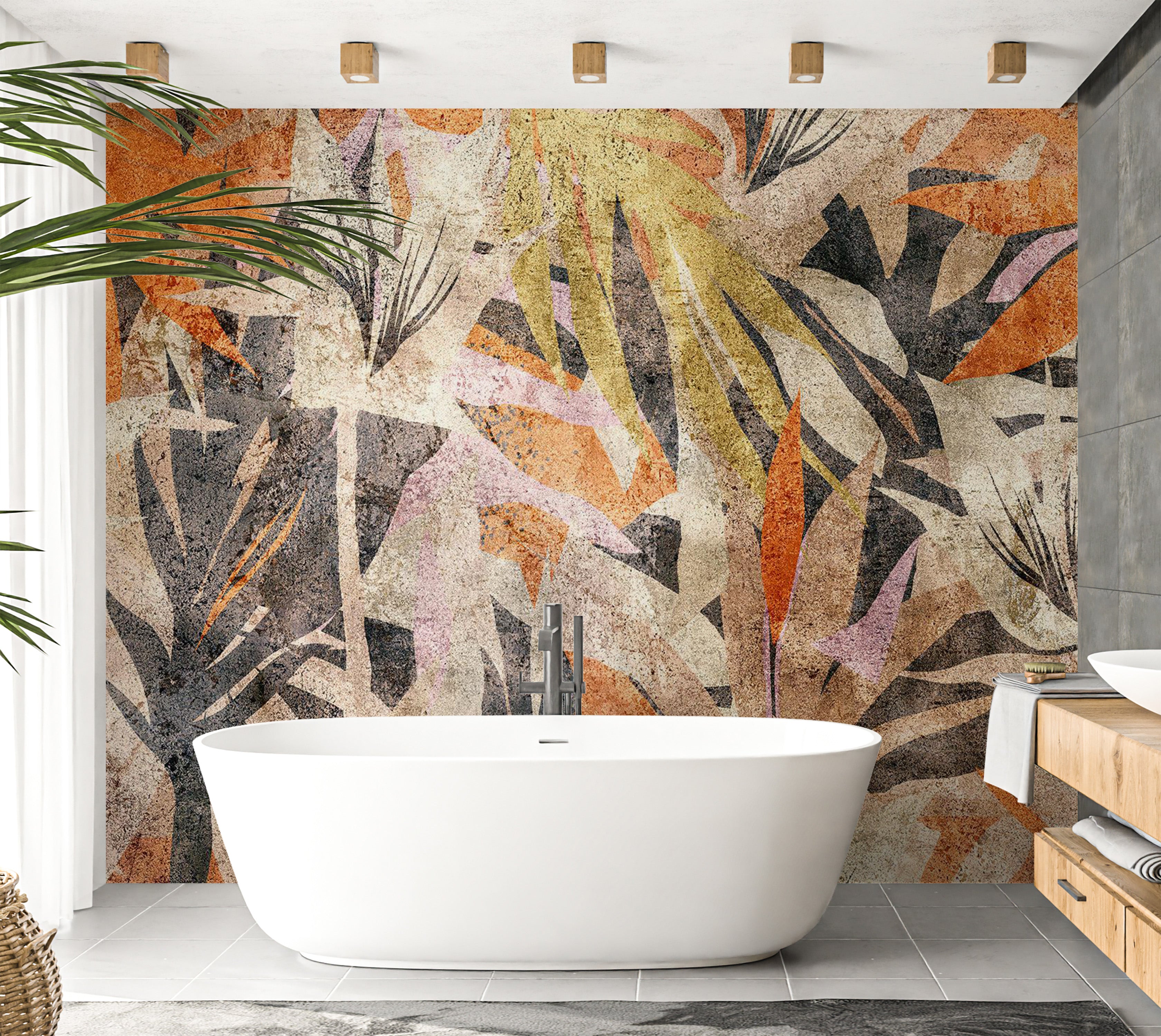 Peel & Stick Abstract Wall Mural - Scattered Colors 38"Wx27"H