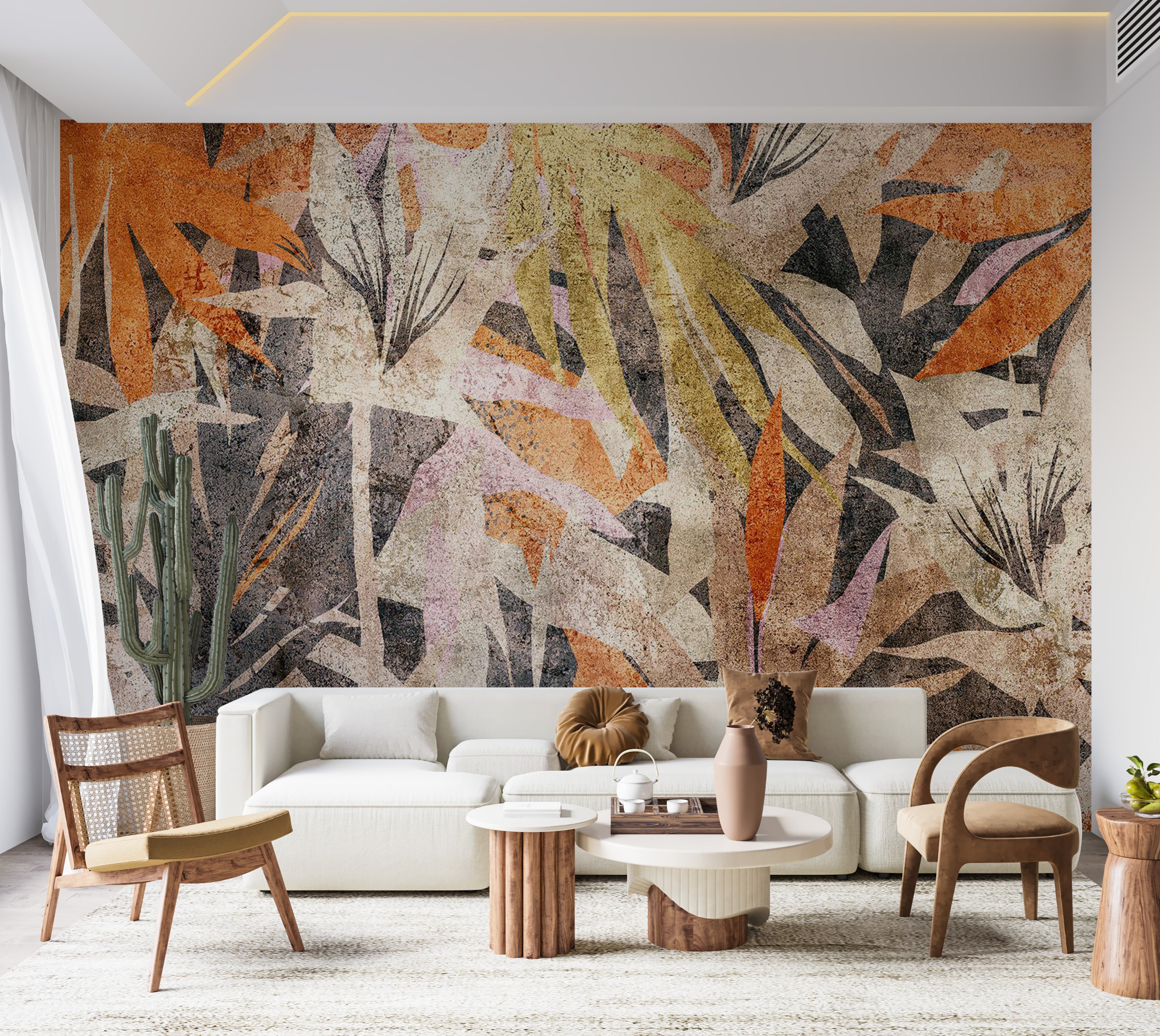 Peel & Stick Abstract Wall Mural - Scattered Colors 38"Wx27"H