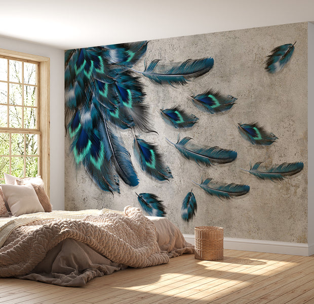 Peel & Stick Animal Wall Mural - Blown Feathers 38"Wx27"H