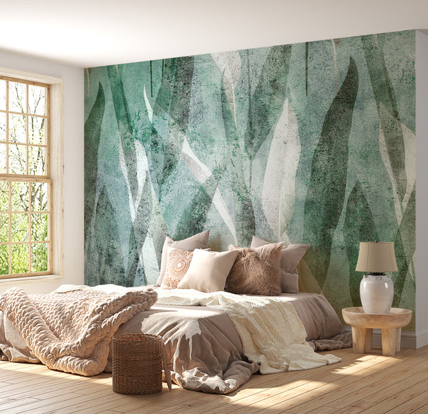 Peel & Stick Botanical Wall Mural - Abstract Vintage Plants 38"Wx27"H