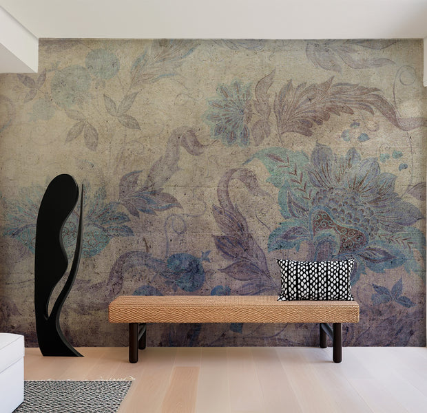 Peel & Stick Botanical Wall Mural - Floral Decorations Vintage Style 38"Wx27"H