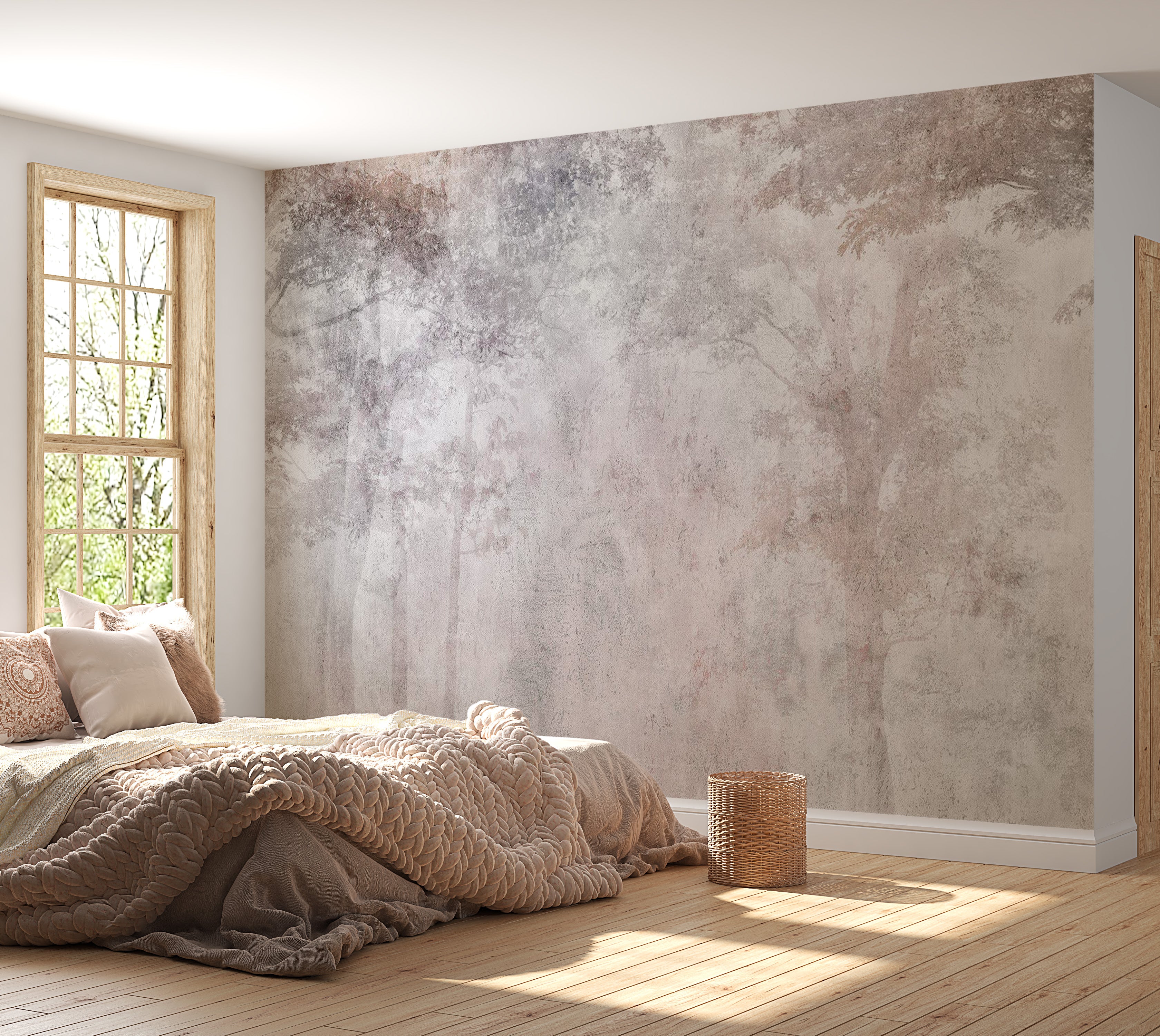 Peel & Stick Botanical Wall Mural - Forest Whispering 38"Wx27"H