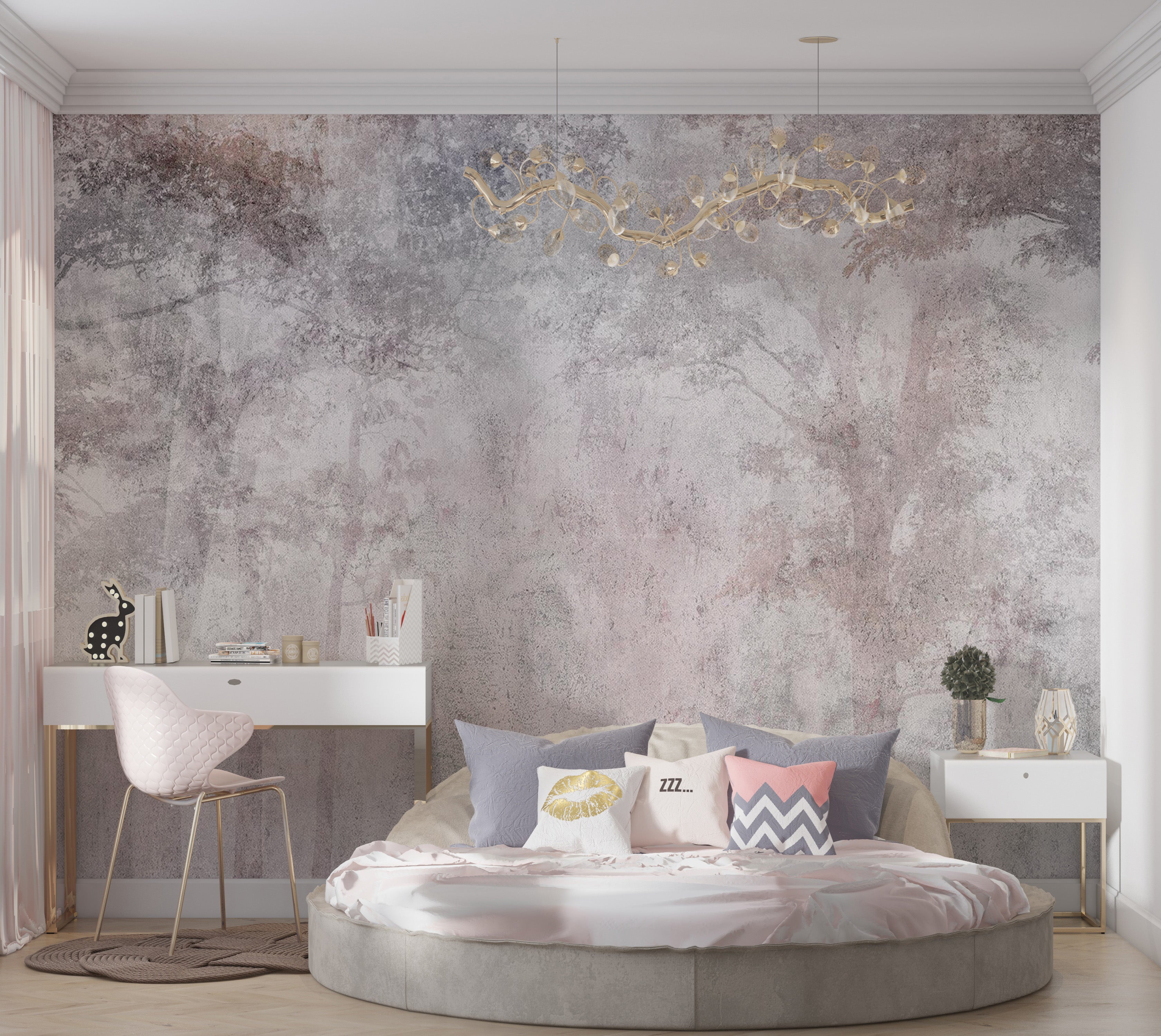 Peel & Stick Botanical Wall Mural - Forest Whispering 38"Wx27"H